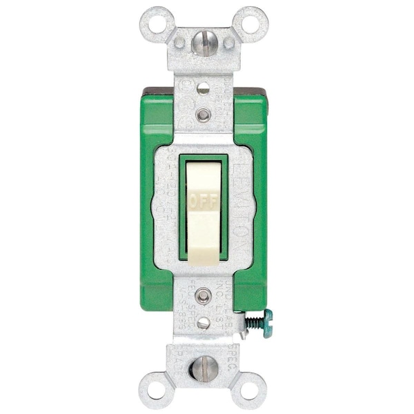 Toggle Ivory 30A Grounded Quiet Double Pole Switch
